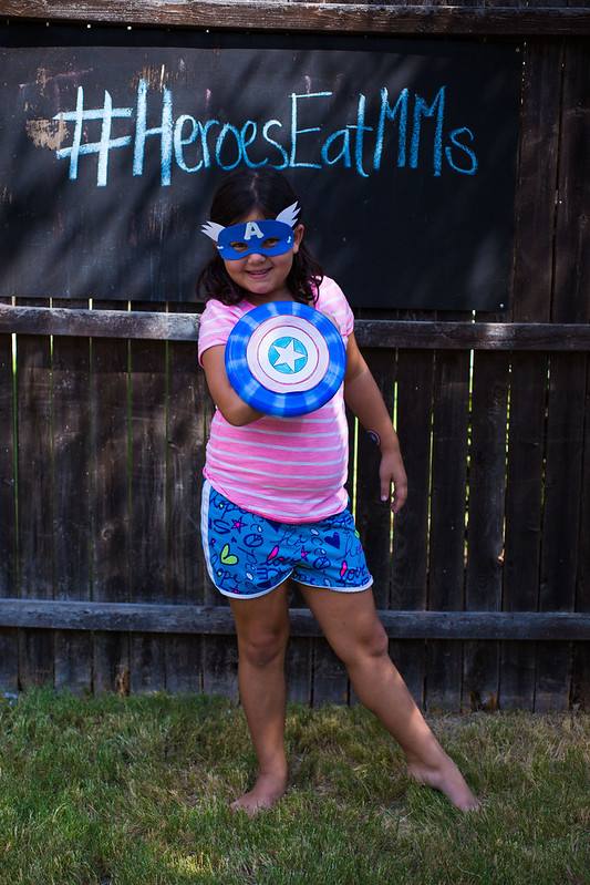 Captain America Party Photo Booth #HeroesEatMMs #Shop