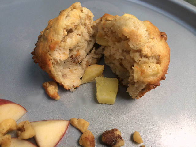 Apple Walnut Oatmeal Muffins
