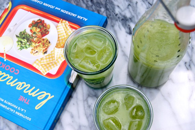 This delicious, bright green Cucumber & Mint Lemonade recipe is super refreshing and perfect for hot summer days!