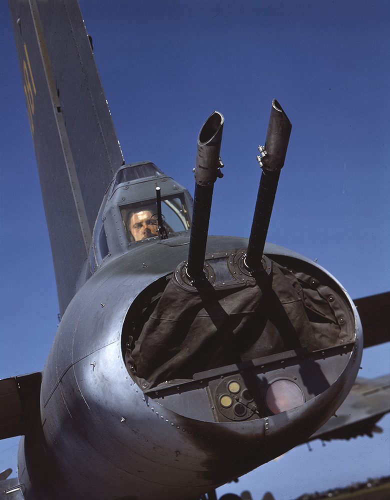 [Tail Gunner in Boeing B-17 Flying Fortress, World War II]