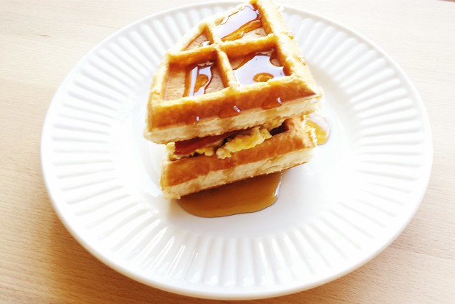 sandwich no. 41: waffle, bacon, + egg