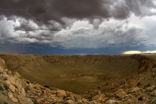 arizona storm clouds desert crater starman meteorite meteorcrater meteorcraterarizona starmanmovie