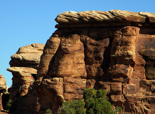 Mushroom Cap Rock Formations in Rock Textures in Canyonlands National Park, Utah