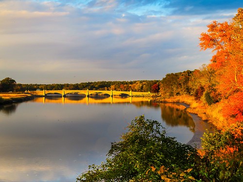 autumn andrewlincolnphotographer colors berkley river bridge foliage thetauntonriver