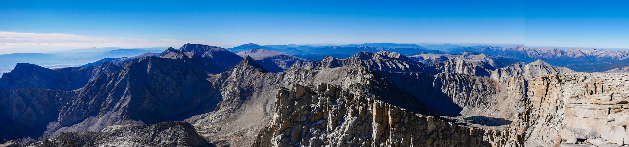 View from the summit of Mount Whitney