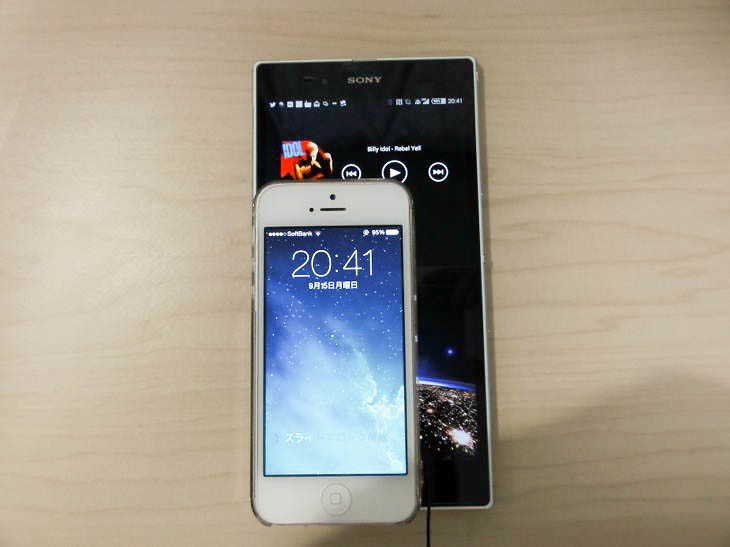 Xperia Z UltraとiPhone5