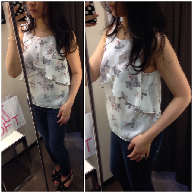 Zara Floral Top With Frills
