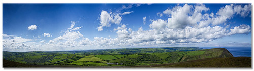 blue england sky panorama cloud green clouds landscape nationalpark nikon hill devon fields 1855 moor moorland exmoor lynton exmoornationalpark d5100 holdstonehill nikond5100