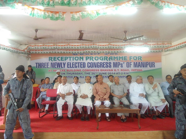 Reception given to 3 newly elected MPs of Manipur