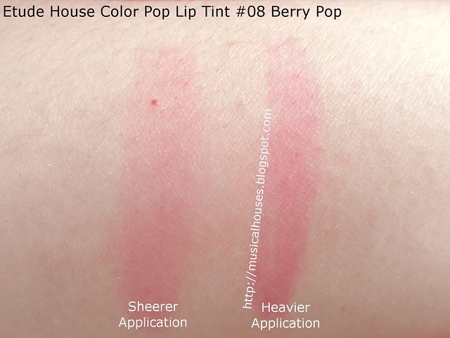 Etude House Color Pop Lip Tint 08 Berry Pop Faded Swatch