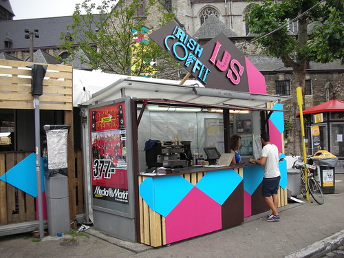 A bus station turned into a bar for Gentse Feesten