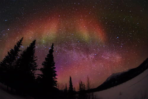 light sky color alaska night circle landscape star long exposure arctic aurora northern borealis