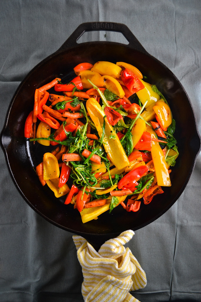 Halloumi with Bell Peppers, Carrots, Capers and So Much Other Good Stuff | Things I Made Today