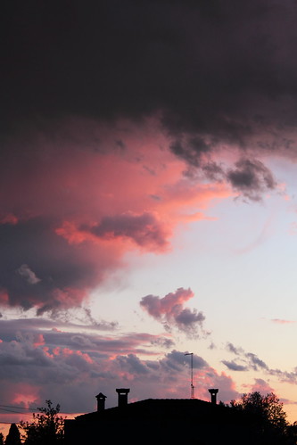 pink sunset storm nature clouds