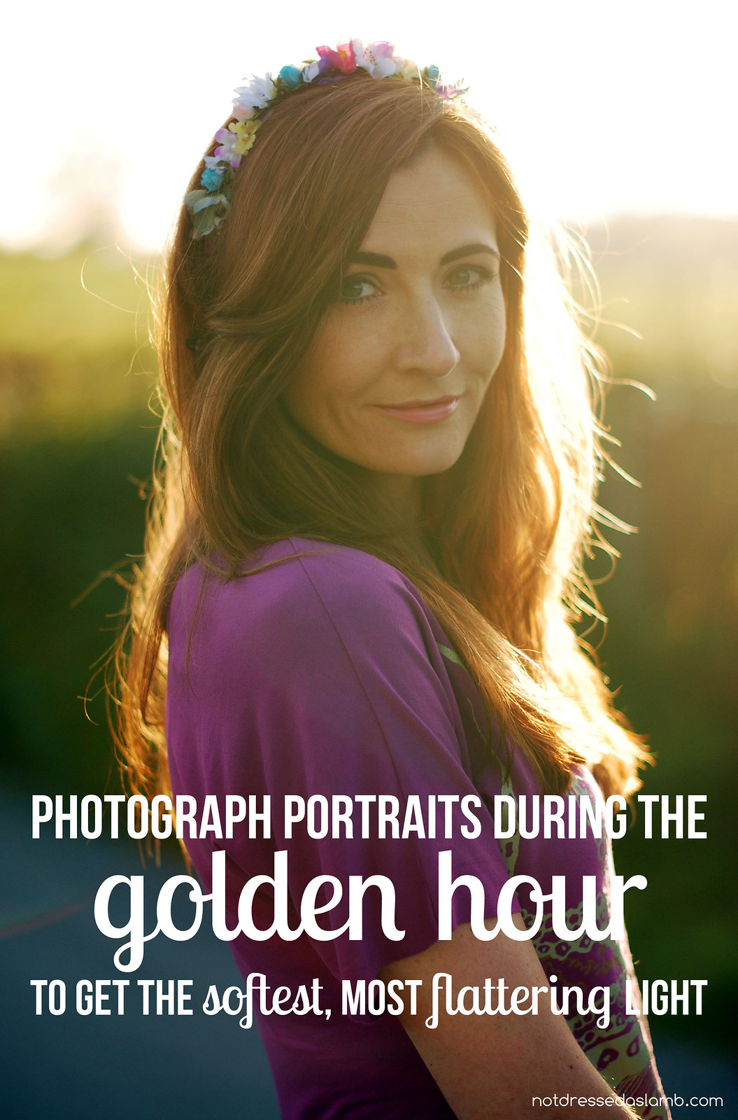 Portrait Photo Tip: Photogrpah portraits during the golden hour