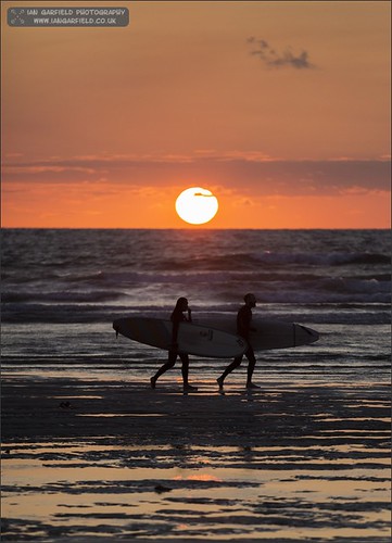 sunset sea sky orange cloud sun beach ian photography bay sand cornwall surf dude surfers garfield cornish godrevy gwithian kernow 2014