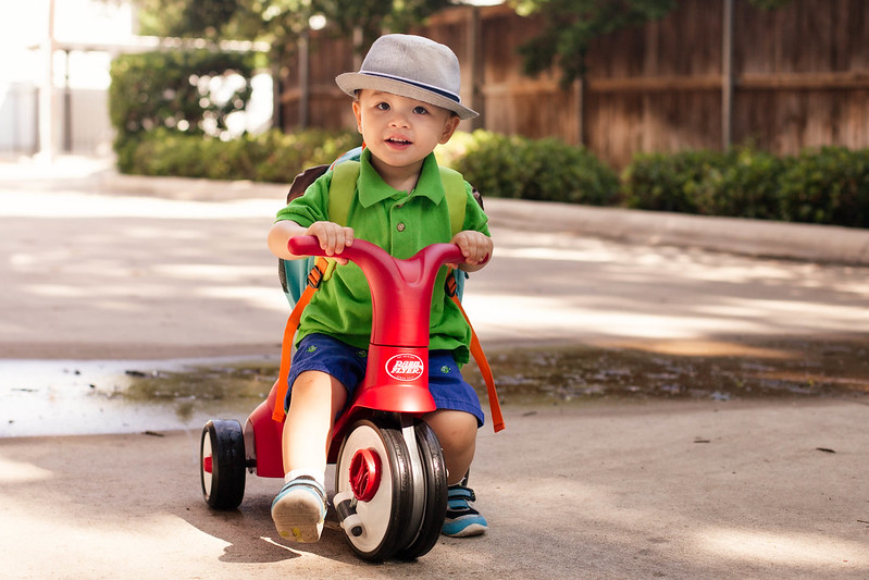 cute & little blog | radio flyer scoot 2 pedal tricycle | dylan 22 months