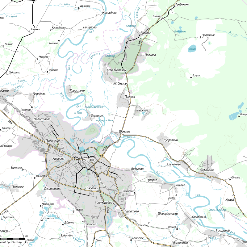 Map of Narrow gauge railway of Solotchinskoye peat enterprise
