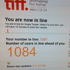 At least I can have coffee while I am in the queue #tiff #waiting