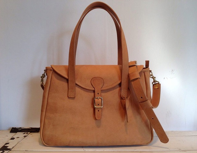 all leather flap tote