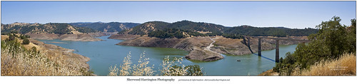 california panorama drought lowwater stanislausriver newmeloneslake newmelonesreservoir highway49bridge stevenotbridge