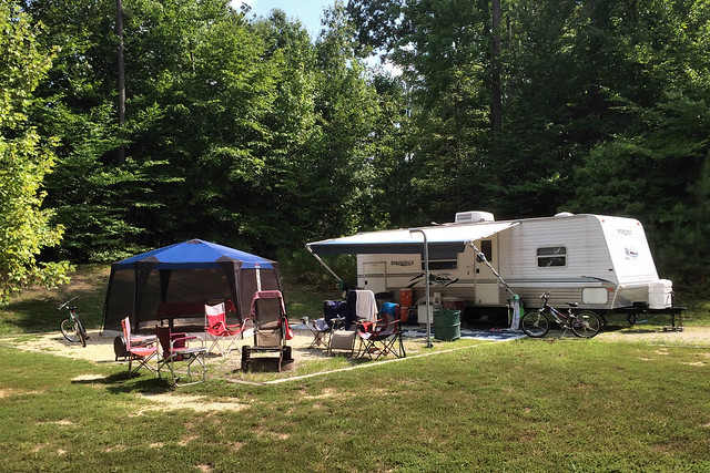 This campsite is all ready to go at Pocahontas State Park