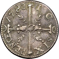 1783 Chalmers Sixpence reverse