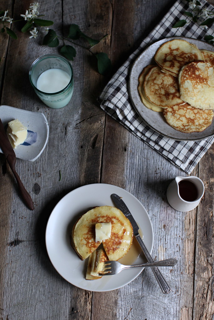 Lemon + Rosemary Ricotta Pancakes