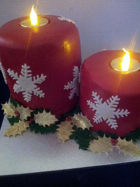 Xmas Fruit Cakes Made to Look Like Candles by Helen Marie of Helens Heavenly Cakes
