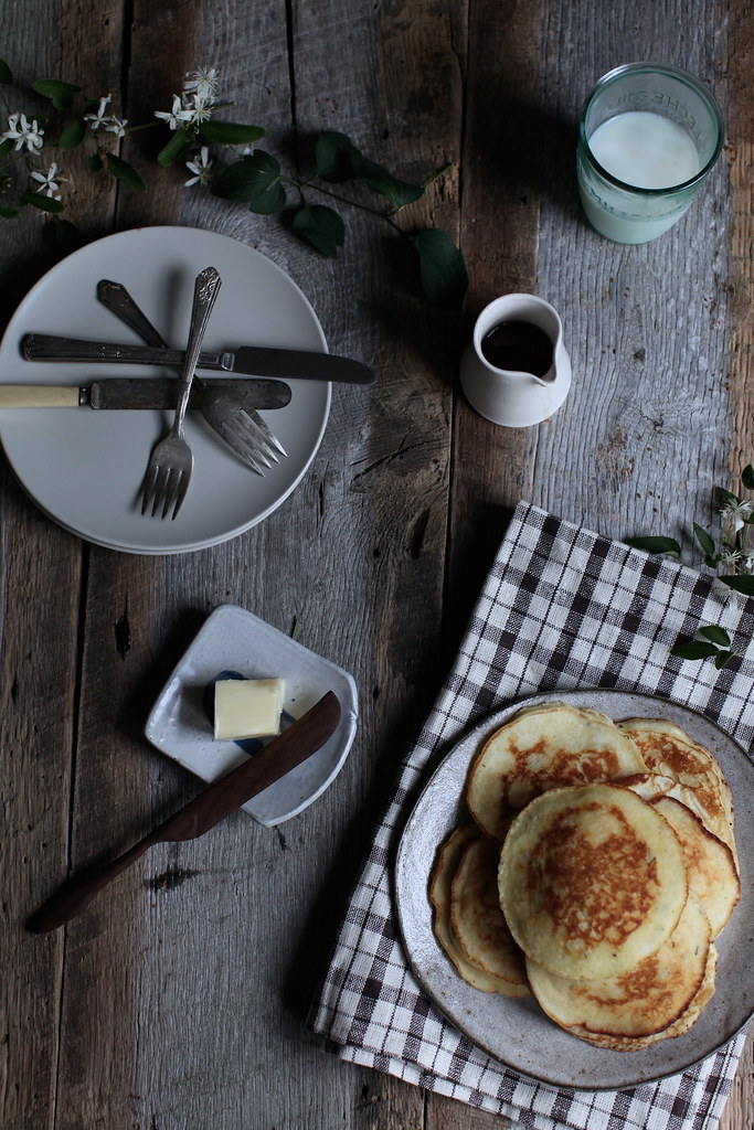 Lemon + Rosemary Ricotta Pancakes