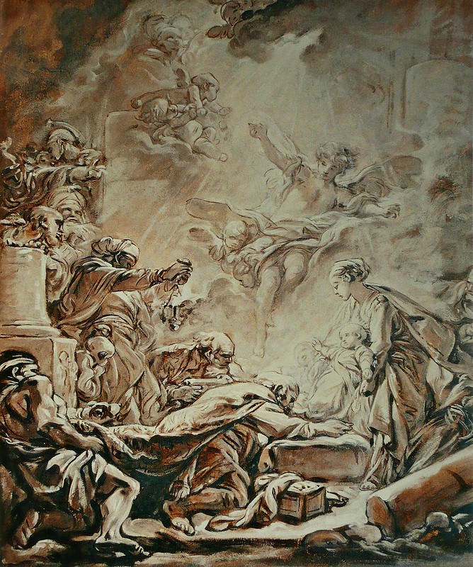 François Boucher - L'Adoration des Mages (c.1755)