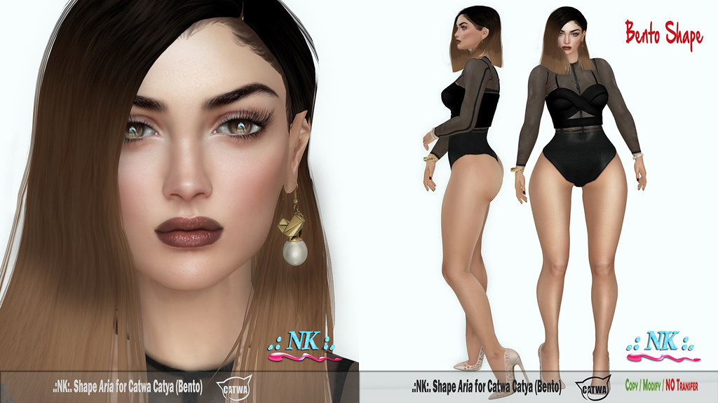 Meet Aria , Shape for Catya Catwa mesh head - SecondLifeHub.com