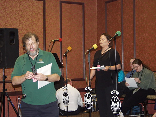Bill Ritch and Lisa Getto do a quick sound check.