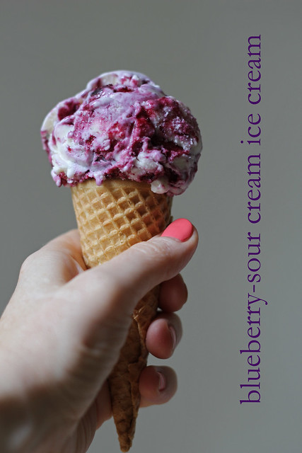 blueberry-sour cream ice cream