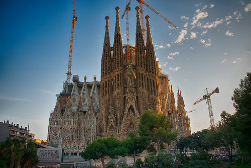 La Sagrada Família Basilica in Barcelona, Spain