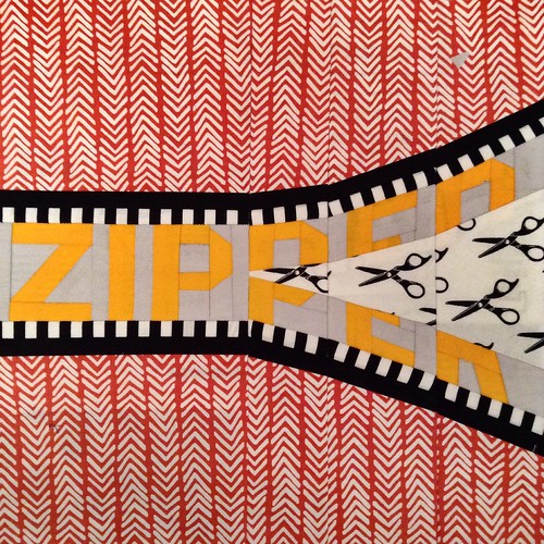 Destined to become a pillow for a friend whose last name is Zipper! Pattern from Sewing Under the Rainbow.