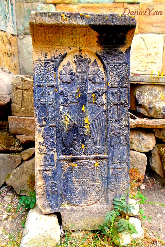 Khachkar (cross stone) in Nor Varagavank monastery.