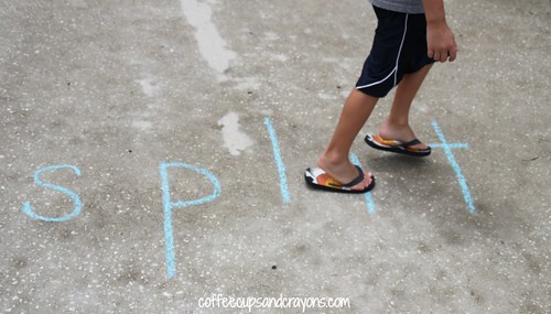 Gross Motor Phonics Game - Walk the Word (Photo from Coffee Cups and Crayons)
