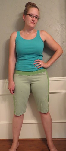 Green T-Shorts - After