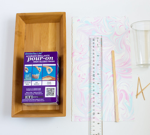 DIY Marbled Paper Lined Tray