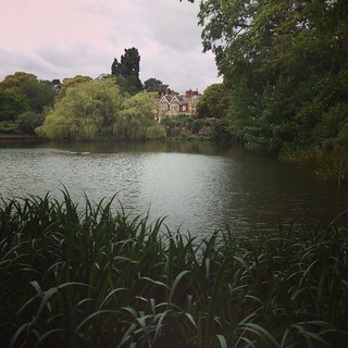 Walking with the ghosts of the weary code breakers at #BletchleyPark, cooling off tired brains by their lake @mcafee_uk