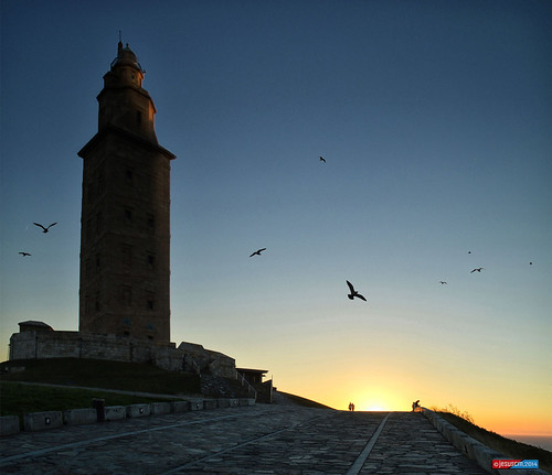 sunset lighthouse tower faro atardecer nikon coruña torre worldheritagesite galicia hercules patrimoniodelahumanidad a jesuscm