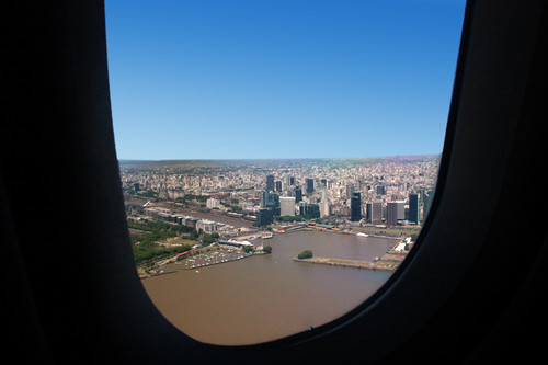Arriving in Buenos Aires from the plane window