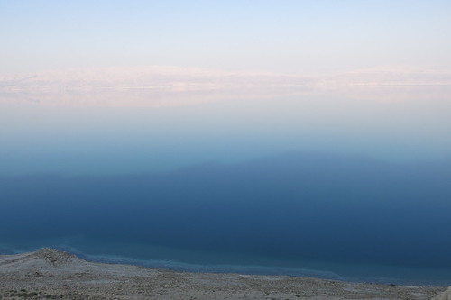 blue sunset sky blur water swimming israel haze soft desert middleeast floating clear deadsea