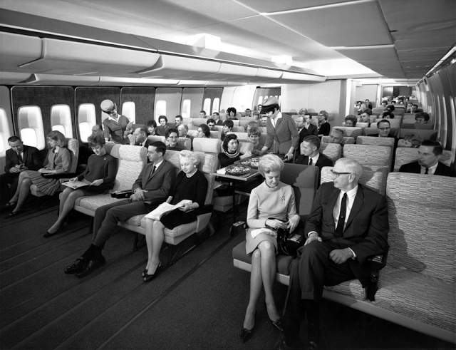Circa 1960's - Pan Am Boeing 747 Economy Class Seating