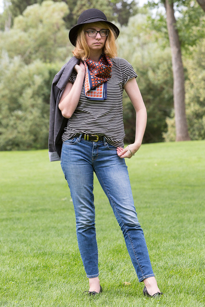 hat, scarf, popbasic, striped shirt, birthday, never fully dressed, withouastyle, 