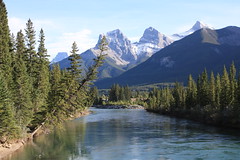 Three Sisters overseeing the Bow River