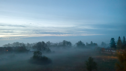 morning fog sunrise day