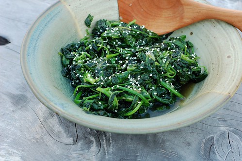 Auntie Yi's Stir-Fried Garlic Spinach by Eve Fox, the Garden of Eating blog, copyright 2014