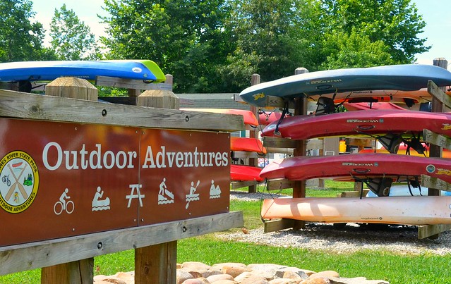 Test your kayaking skills at James River State Park's Adventure Triathlon in Virginia